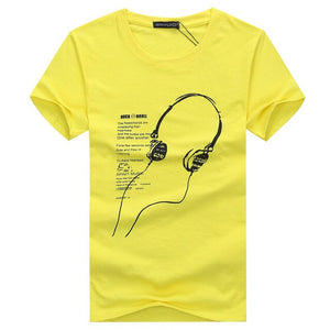 SWENEARO 2019 Summer Men T-Shirts Plus Size 4XL-5XL Tee Shirt Short Long line headset cartoon printing Men's Clothing Tee Shirt