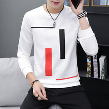 Load image into Gallery viewer, Spring and Autumn New men's printed long-sleeved T-shirt teen round neck bottom top fashion casual men's clothing
