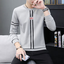 Load image into Gallery viewer, Spring and Autumn New men's printed long-sleeved T-shirt teen round neck bottom top fashion casual men's clothing
