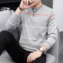Load image into Gallery viewer, Spring and Autumn New men's printed long-sleeved T-shirt teen round neck bottom top fashion casual men's clothing
