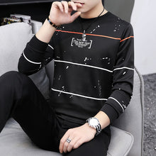 Load image into Gallery viewer, Spring and Autumn New men's printed long-sleeved T-shirt teen round neck bottom top fashion casual men's clothing
