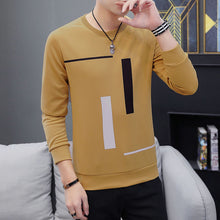 Load image into Gallery viewer, Spring and Autumn New men's printed long-sleeved T-shirt teen round neck bottom top fashion casual men's clothing
