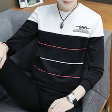 Load image into Gallery viewer, Spring and Autumn New men's printed long-sleeved T-shirt teen round neck bottom top fashion casual men's clothing
