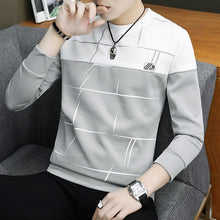 Load image into Gallery viewer, Spring and Autumn New men's printed long-sleeved T-shirt teen round neck bottom top fashion casual men's clothing
