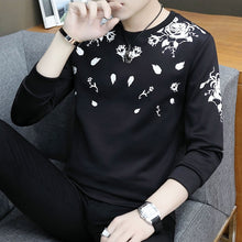 Load image into Gallery viewer, Spring and Autumn New men's printed long-sleeved T-shirt teen round neck bottom top fashion casual men's clothing
