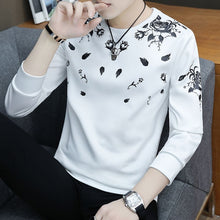 Load image into Gallery viewer, Spring and Autumn New men's printed long-sleeved T-shirt teen round neck bottom top fashion casual men's clothing

