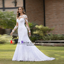 Load image into Gallery viewer, Vestido de Casamento Sexy Boho Wedding Dress 2020 Brautkleid Wedding Gown Vintage Lace Long Sleeve Wedding Dresses Robe Mariage
