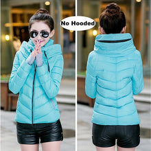Load image into Gallery viewer, 2019 Winter Jacket women Plus Size Womens Parkas Thicken Outerwear solid hooded Coats Short Female Slim Cotton padded basic tops
