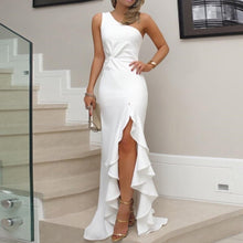 Load image into Gallery viewer, JAYCOSIN 2019 New Summer Women Dress One Shoulder Ruched Ruffle Formal Evening Party Dress Slim Maxi long Dresses vestidos Z827
