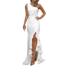 Load image into Gallery viewer, JAYCOSIN 2019 New Summer Women Dress One Shoulder Ruched Ruffle Formal Evening Party Dress Slim Maxi long Dresses vestidos Z827
