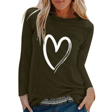 Load image into Gallery viewer, Winter Tshirt Womens Casual Print Shirts O-neck Long Sleeve Top Loose T-shirt 3xl Basic Clothing Camisas De Moda Mujer 2020
