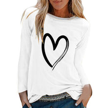 Load image into Gallery viewer, Winter Tshirt Womens Casual Print Shirts O-neck Long Sleeve Top Loose T-shirt 3xl Basic Clothing Camisas De Moda Mujer 2020
