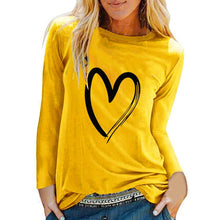 Load image into Gallery viewer, Winter Tshirt Womens Casual Print Shirts O-neck Long Sleeve Top Loose T-shirt 3xl Basic Clothing Camisas De Moda Mujer 2020
