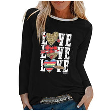 Load image into Gallery viewer, Winter Tshirt Womens Casual Print Shirts O-neck Long Sleeve Top Loose T-shirt 3xl Basic Clothing Camisas De Moda Mujer 2020
