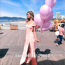 Load image into Gallery viewer, Women&#39;s 2020 Off Shoulder Side Split Slim Evening Maxi Mermaid Long Dress Sexy Lady Formal Gown YSAN306
