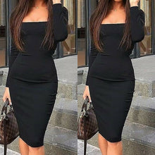 Load image into Gallery viewer, Women Bodycon Dress Sexy Slim Fit Xmas Halloween Christmas Party Dresses Sundress Sexy OL Clothes Office Lady Elegant Dress
