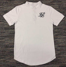 Load image into Gallery viewer, New 2019 Men Brand Fashion Summer Kanye West Sik Silk Men Casual Hip Hop Irregular cut Button Short Sleeved T-shirt Black White
