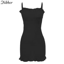 Load image into Gallery viewer, Nibber summer Elegant club bodycon mini dresses womens Beach leisure vacation party night lace up stretch Slim Soft dress mujer
