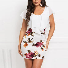 Load image into Gallery viewer, SAGACE Sexy Vrouwen Jurk 2019 Plus Size Mouwloze Bloemen Gedrukt Bodycon Holiday Party Korte Casual Mini jurk zomerjurk nieuwe
