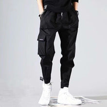 Load image into Gallery viewer, 2020 Spring Hip Hop Joggers Men Black Harem Pants Multi-pocket Ribbons Man Sweatpants Streetwear Casual Mens Pants M-3XL
