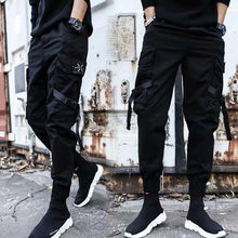 Load image into Gallery viewer, 2020 Spring Hip Hop Joggers Men Black Harem Pants Multi-pocket Ribbons Man Sweatpants Streetwear Casual Mens Pants M-3XL
