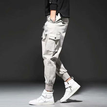 Load image into Gallery viewer, 2020 Spring Hip Hop Joggers Men Black Harem Pants Multi-pocket Ribbons Man Sweatpants Streetwear Casual Mens Pants M-3XL
