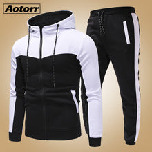 Load image into Gallery viewer, New Fashion Men Set Zipper Hoodies+Pants Sets Male Tracksuit Men's Casual Slim Fit Sportswear Male Brand Sweat Shirts Clothing
