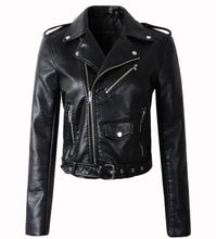 Load image into Gallery viewer, New Arrival 2020 brand Winter Autumn Motorcycle leather jackets yellow leather jacket women leather coat  slim PU jacket Leather
