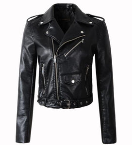 New Arrival 2020 brand Winter Autumn Motorcycle leather jackets yellow leather jacket women leather coat  slim PU jacket Leather