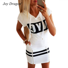 Load image into Gallery viewer, Women Dresses Summer 2020 Vetement Femme Vestidos Casuales Vestido Mujer Sukienka Mini Hooded Robe Ete Moda Feminina Club Wear
