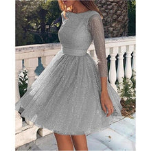 Load image into Gallery viewer, 2020 Spring Hollow Out Backless Lace Party Dress Women Sexy O-neck A-Line Princess Dress Summer High Waist Ladies Mini Dress 5XL
