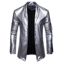 Load image into Gallery viewer, 2019 Elastic Motorcycle Leather Jacket for Men - Lined Stand-up Collar Slimming Leather Jacket
