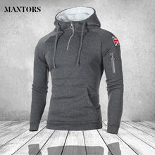 Load image into Gallery viewer, Fashion Mens Zipper Hoodies Hip Hop Sweatshirt Autumn British Flag Men Patchwork Hooded Tracksuit Male Hoody Brand Clothing 3XL
