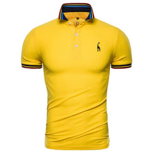 Load image into Gallery viewer, Dropshipping 2019 New Summer Cotton Polo Men Solid Deer Embroidery Short Sleeve Polo Shirt Men Fashion Polo Giraffe Mens Shirts

