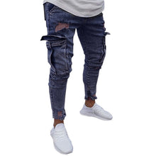 Load image into Gallery viewer, Mens Jeans Denim Pocket Pants Summer Autumn Thin Slim Regular Fit Straight Jeans Elasticity Stretchy Male Fashion big sizes
