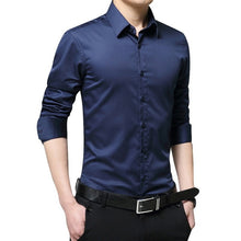 Load image into Gallery viewer, New Men's Shirt Long Sleeve Casual Shirts Men Dress Slim Solid Business Dress Shirt Spring Autumn Men's Dress Shirt With Button
