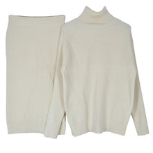 Load image into Gallery viewer, MVGIRLRU Autumn Women&#39;s Turtleneck Knit Sweater + Slim Skirt Two-Piece Set
