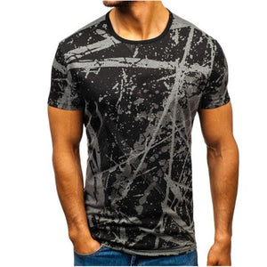 3D Printed T-Shirt Ink Draw Pattern Short Sleeve Summer Casual Tops Tees Fashion O-Neck Tshirt Male