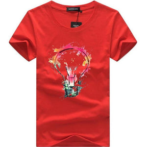 2019 Men's T-shirts Summer Fashion Bulb 3D Print t shirt Men Casual O-Neck Men Tshirt Brand Cotton Funny T-shirt homme Top Tees