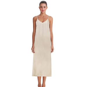 High quality women dress Summer spaghetti satin long dress very soft smooth M30262