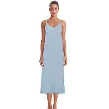 Load image into Gallery viewer, High quality women dress Summer spaghetti satin long dress very soft smooth M30262
