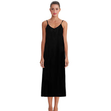 Load image into Gallery viewer, High quality women dress Summer spaghetti satin long dress very soft smooth M30262

