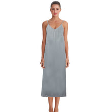 Load image into Gallery viewer, High quality women dress Summer spaghetti satin long dress very soft smooth M30262
