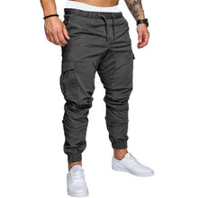 Load image into Gallery viewer, Men Casual Joggers Pants Solid Thin Cargo Sweatpants Male Multi-pocket Trousers New Mens Sportswear Hip Hop Harem Pencil Pants
