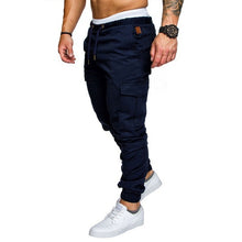 Load image into Gallery viewer, Men Casual Joggers Pants Solid Thin Cargo Sweatpants Male Multi-pocket Trousers New Mens Sportswear Hip Hop Harem Pencil Pants
