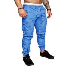 Load image into Gallery viewer, Men Casual Joggers Pants Solid Thin Cargo Sweatpants Male Multi-pocket Trousers New Mens Sportswear Hip Hop Harem Pencil Pants

