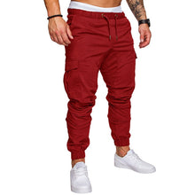 Load image into Gallery viewer, Men Casual Joggers Pants Solid Thin Cargo Sweatpants Male Multi-pocket Trousers New Mens Sportswear Hip Hop Harem Pencil Pants
