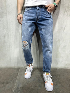 Fit Jeans Men's Denim Pants Brand New Style Trousers Jack Jones Menswear Men's Stretch Loose Plaid Casual Button Fly Straight