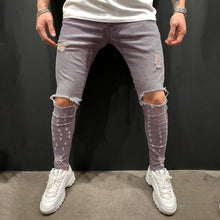 Load image into Gallery viewer, Fit Jeans Men&#39;s Denim Pants Brand New Style Trousers Jack Jones Menswear Men&#39;s Stretch Loose Plaid Casual Button Fly Straight
