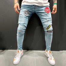 Load image into Gallery viewer, Fit Jeans Men&#39;s Denim Pants Brand New Style Trousers Jack Jones Menswear Men&#39;s Stretch Loose Plaid Casual Button Fly Straight
